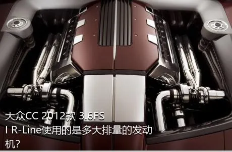 大众CC 2012款 3.6FSI R-Line使用的是多大排量的发动机？