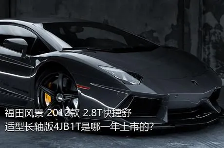 福田风景 2012款 2.8T快捷舒适型长轴版4JB1T是哪一年上市的？