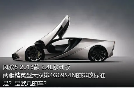 风骏5 2013款 2.4L欧洲版 两驱精英型大双排4G69S4N的排放标准是？是欧几的车？