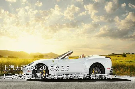 上汽大通V80 2016款 2.5T手动傲运通国V短轴中顶6座有没有前雾灯？