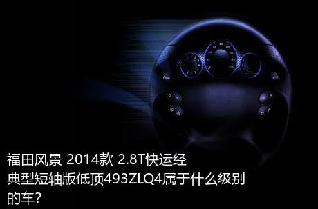 福田风景 2014款 2.8T快运经典型短轴版低顶493ZLQ4属于什么级别的车？