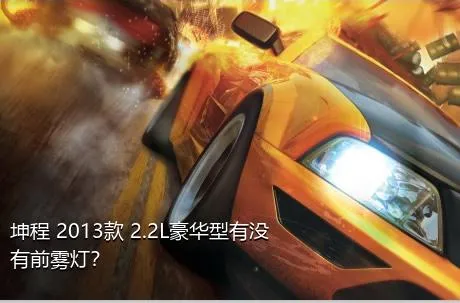坤程 2013款 2.2L豪华型有没有前雾灯？