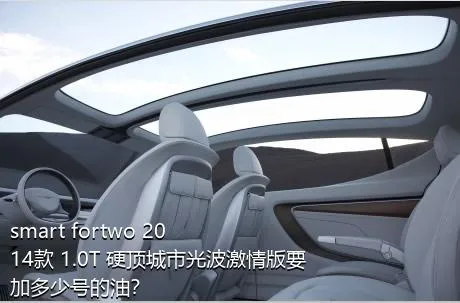 smart fortwo 2014款 1.0T 硬顶城市光波激情版要加多少号的油？
