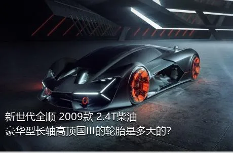 新世代全顺 2009款 2.4T柴油豪华型长轴高顶国III的轮胎是多大的？