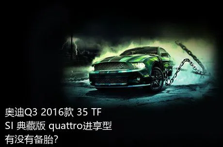 奥迪Q3 2016款 35 TFSI 典藏版 quattro进享型有没有备胎？