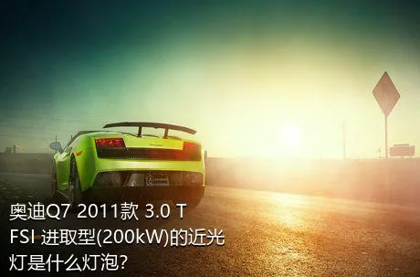 奥迪Q7 2011款 3.0 TFSI 进取型(200kW)的近光灯是什么灯泡？
