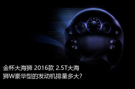 金杯大海狮 2016款 2.5T大海狮W豪华型的发动机排量多大？