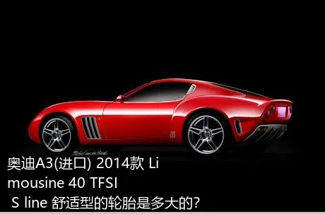 奥迪A3(进口) 2014款 Limousine 40 TFSI S line 舒适型的轮胎是多大的？