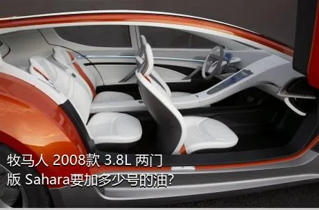 牧马人 2008款 3.8L 两门版 Sahara要加多少号的油？