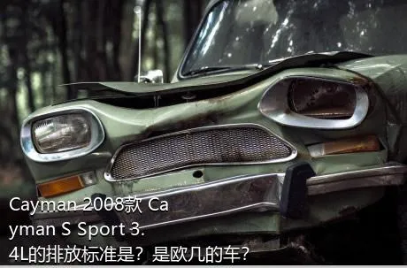 Cayman 2008款 Cayman S Sport 3.4L的排放标准是？是欧几的车？