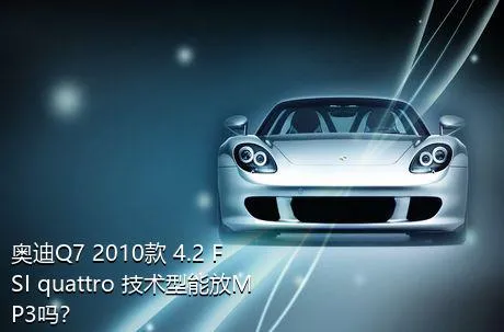 奥迪Q7 2010款 4.2 FSI quattro 技术型能放MP3吗？