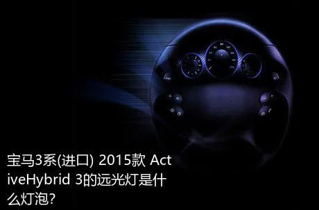 宝马3系(进口) 2015款 ActiveHybrid 3的远光灯是什么灯泡？