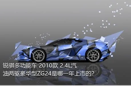 锐骐多功能车 2010款 2.4L汽油两驱豪华型ZG24是哪一年上市的？