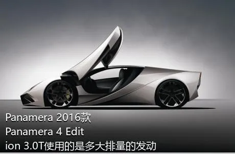 Panamera 2016款 Panamera 4 Edition 3.0T使用的是多大排量的发动机？