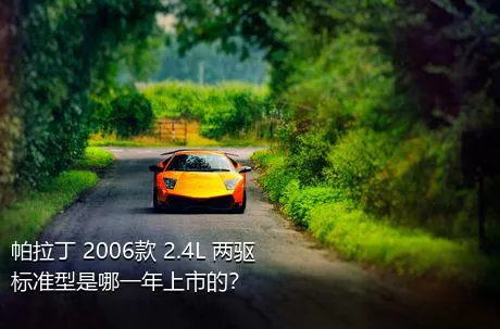 帕拉丁 2006款 2.4L 两驱标准型是哪一年上市的？