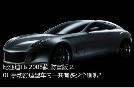 比亚迪F6 2008款 财富版 2.0L 手动舒适型车内一共有多少个喇叭？
