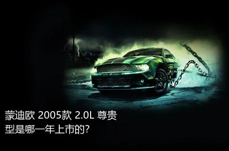 蒙迪欧 2005款 2.0L 尊贵型是哪一年上市的？