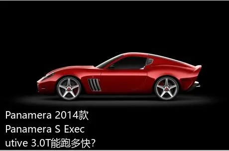 Panamera 2014款 Panamera S Executive 3.0T能跑多快？