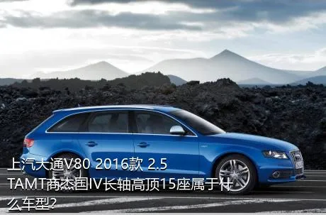 上汽大通V80 2016款 2.5TAMT商杰国IV长轴高顶15座属于什么车型？