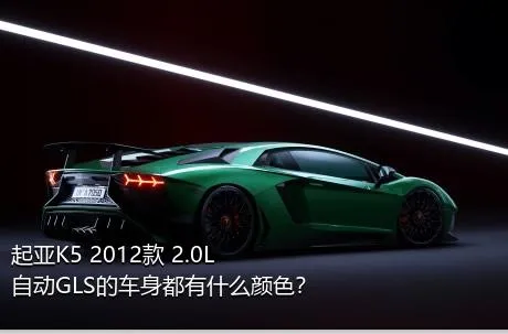 起亚K5 2012款 2.0L 自动GLS的车身都有什么颜色？
