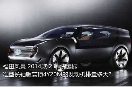 福田风景 2014款 2.0L快运标准型长轴版高顶4Y20M的发动机排量多大？