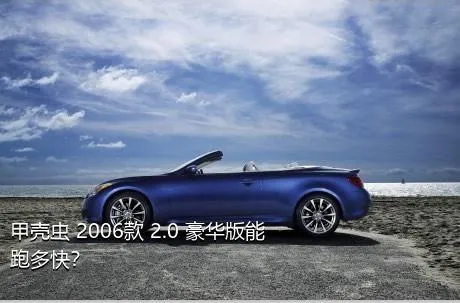 甲壳虫 2006款 2.0 豪华版能跑多快？