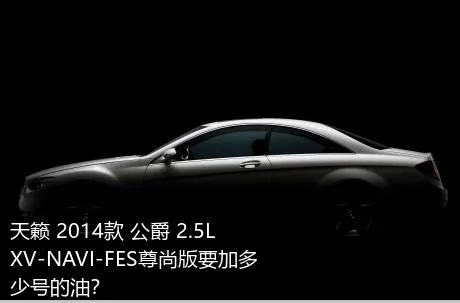 天籁 2014款 公爵 2.5L XV-NAVI-FES尊尚版要加多少号的油？