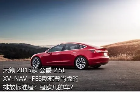 天籁 2015款 公爵 2.5L XV-NAVI-FES欧冠尊尚版的排放标准是？是欧几的车？