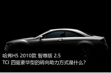 哈弗H5 2010款 智尊版 2.5TCI 四驱豪华型的转向助力方式是什么？