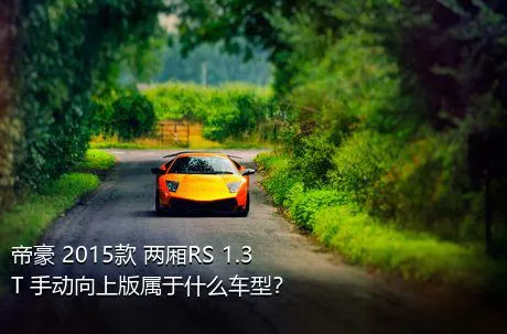 帝豪 2015款 两厢RS 1.3T 手动向上版属于什么车型？