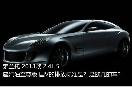索兰托 2013款 2.4L 5座汽油至尊版 国V的排放标准是？是欧几的车？