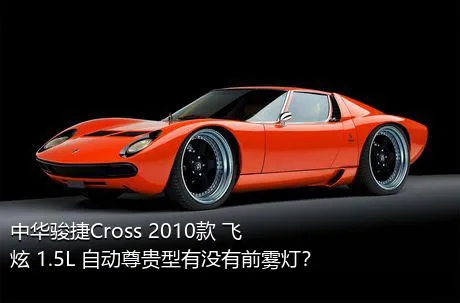中华骏捷Cross 2010款 飞炫 1.5L 自动尊贵型有没有前雾灯？
