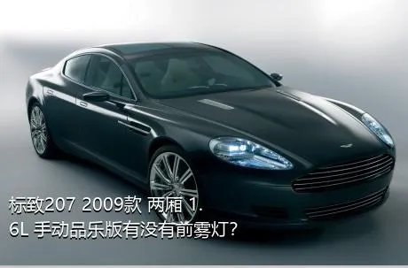 标致207 2009款 两厢 1.6L 手动品乐版有没有前雾灯？