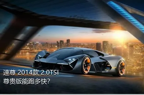 速尊 2014款 2.0TSI 尊贵版能跑多快？