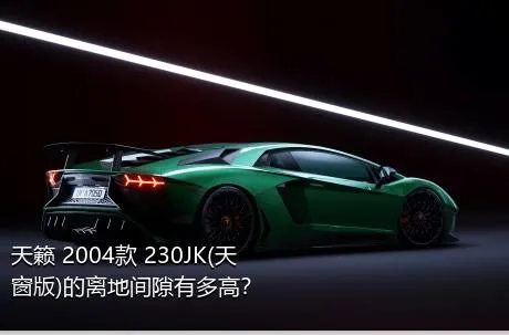 天籁 2004款 230JK(天窗版)的离地间隙有多高？