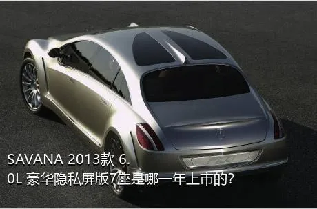 SAVANA 2013款 6.0L 豪华隐私屏版7座是哪一年上市的？