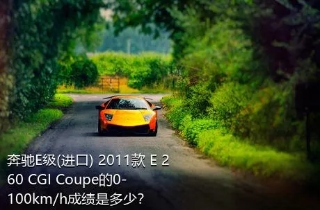 奔驰E级(进口) 2011款 E 260 CGI Coupe的0-100km/h成绩是多少？