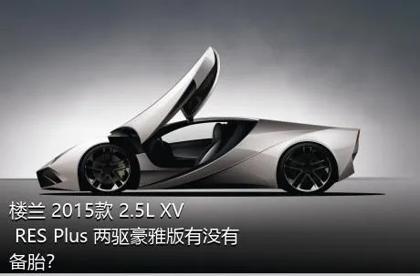 楼兰 2015款 2.5L XV RES Plus 两驱豪雅版有没有备胎？