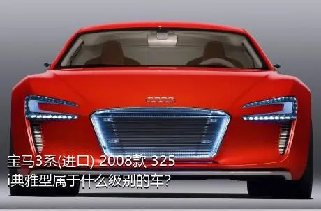 宝马3系(进口) 2008款 325i典雅型属于什么级别的车？
