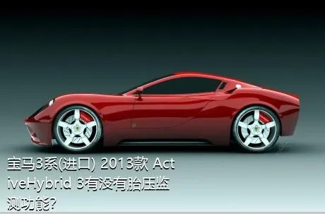 宝马3系(进口) 2013款 ActiveHybrid 3有没有胎压监测功能？