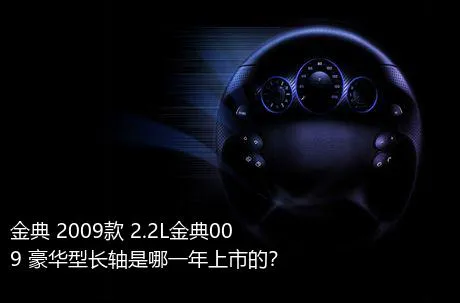 金典 2009款 2.2L金典009 豪华型长轴是哪一年上市的？