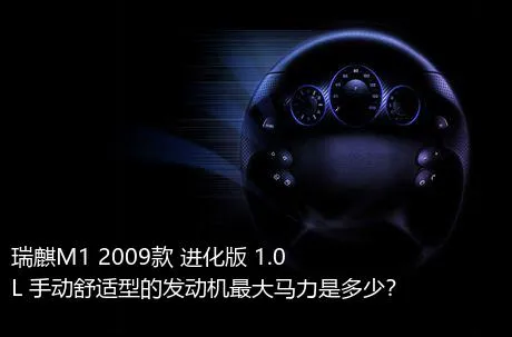 瑞麒M1 2009款 进化版 1.0L 手动舒适型的发动机最大马力是多少？