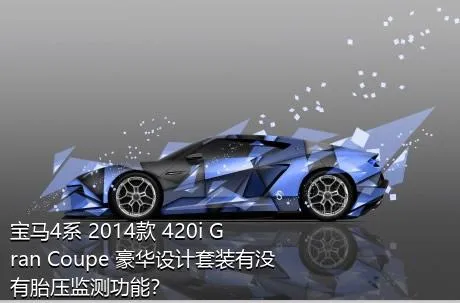 宝马4系 2014款 420i Gran Coupe 豪华设计套装有没有胎压监测功能？