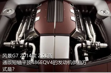 风景G7 2014款 2.0L商通版短轴平顶486EQV4的发动机供油方式是？