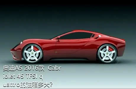 奥迪A5 2016款  Cabriolet 45 TFSI quattro的油箱多大？