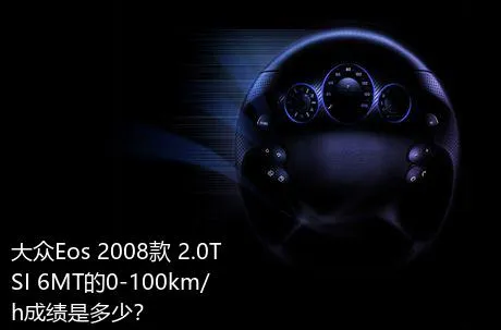 大众Eos 2008款 2.0TSI 6MT的0-100km/h成绩是多少？