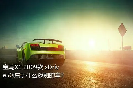 宝马X6 2009款 xDrive50i属于什么级别的车？