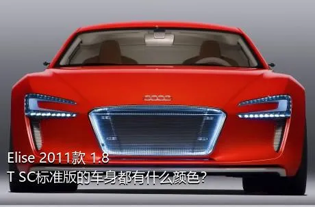 Elise 2011款 1.8T SC标准版的车身都有什么颜色？