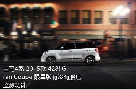 宝马4系 2015款 428i Gran Coupe 限量版有没有胎压监测功能？