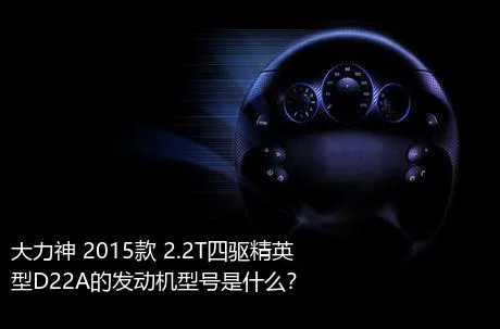 大力神 2015款 2.2T四驱精英型D22A的发动机型号是什么？